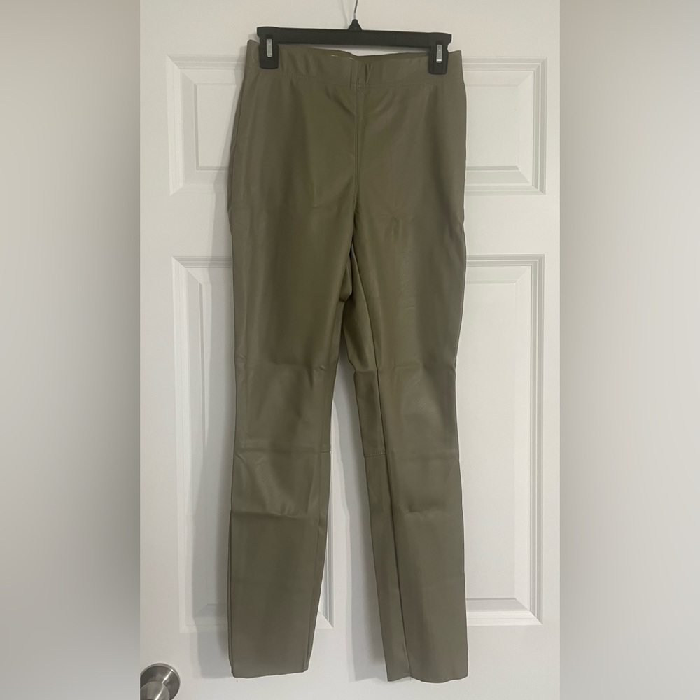 H&M Olive Green Faux Leather Pants